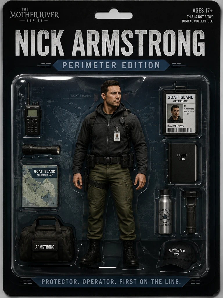 Nick Armstrong collectible-style action figure package, front